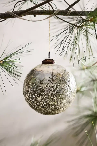 Terrain Cedar Trees Globe Ornament In Multi