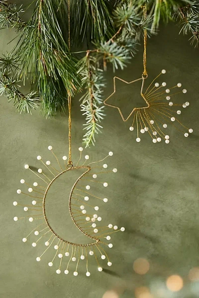 Terrain Celestial Pearl Ornaments, Set Of 2 In Multi