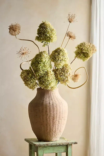 Terrain Cement + Bamboo Floor Vase In Neutral