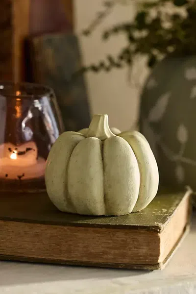 Terrain Cement Pumpkin In Green