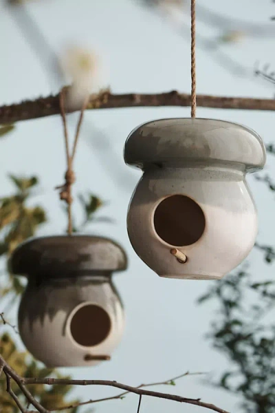 Terrain Ceramic Birdhouse In Neutral
