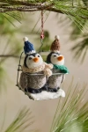 Terrain Chairlift Penguins Felt Critter Ornament In Multi