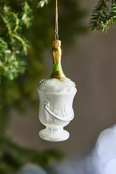 Terrain Champagne Bucket Glass Ornament