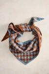 Terrain Checkered Triangle Scarf In Blue