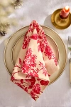Terrain Cherry Floral Linen Napkins, Set Of 2 In Red