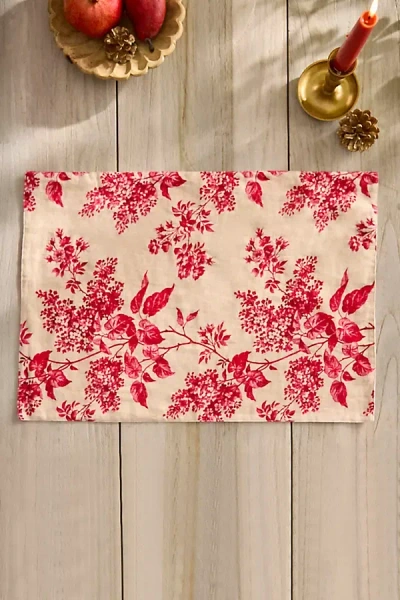 Terrain Cherry Floral Linen Placemat