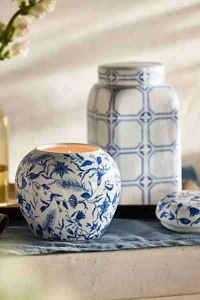 Terrain Chinoiserie Jar Candle In Gray