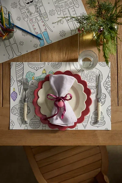 Terrain Christmas Coloring Paper Placemats, Set Of 18