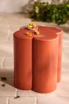 Terrain Clover Ceramic Side Table In Orange