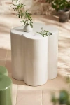 Terrain Clover Ceramic Stool In White