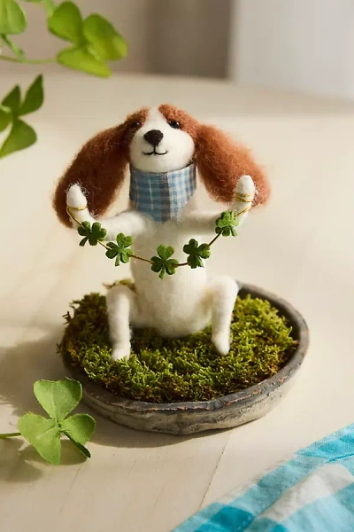 Terrain Clover Garland Dog Felt Critter