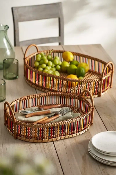 Terrain Colorful Bamboo Nesting Trays, Set Of 2