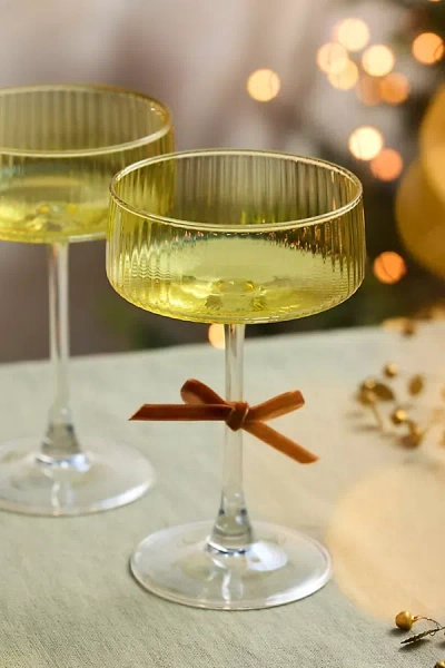 Terrain Colorful Glass Coupes, Set Of 2 In Green