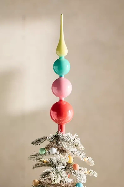 Terrain Colorful Glass Tree Topper In Multi