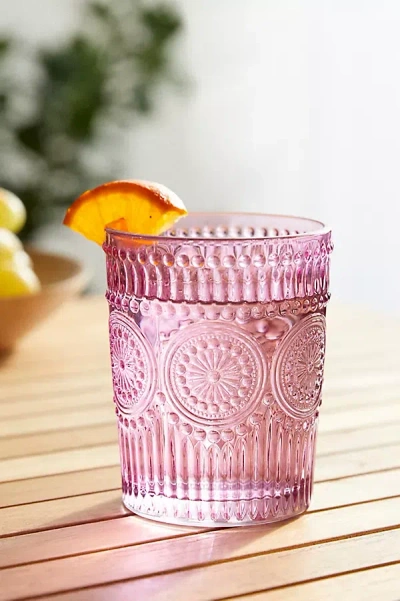 Terrain Colorful Medallion Drinking Glass In Pink
