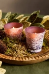 Terrain Colorful Rustic Glass Votive Holders, Set Of 2 In Multi