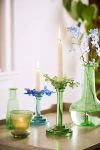 Terrain Column Glass Taper Holder In Green