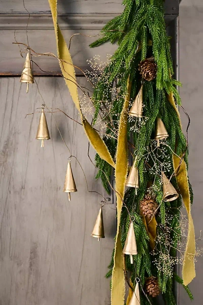 Terrain Cone Bells Garland In Green