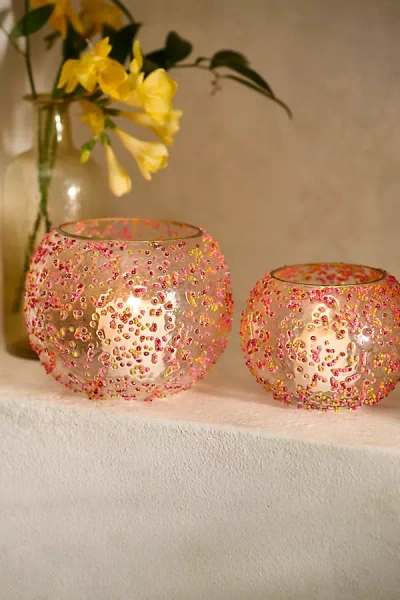 Terrain Confetti Beaded Votive Holder In Multi