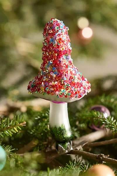 Terrain Confetti Cap Mushroom Clip Ornament