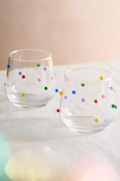 Terrain Confetti Double Old Fashioned Glasses, Set Of 2 In Transparent