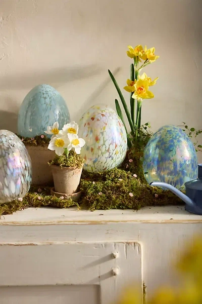 Terrain Confetti Luster Glass Egg, Medium In Multi