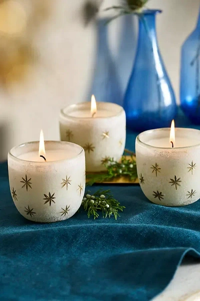 Terrain Confetti Party Candles, Set Of 6 In White