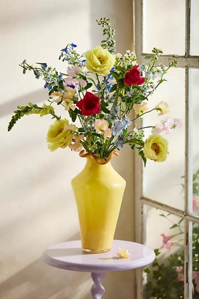 Terrain Contrast Rim Glass Vase