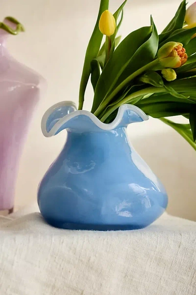 Terrain Contrast Rim Glass Vase