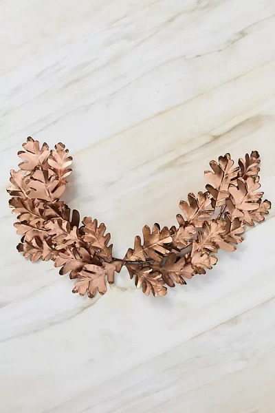Terrain Copper Oak Leaves Wide Swag In Brown