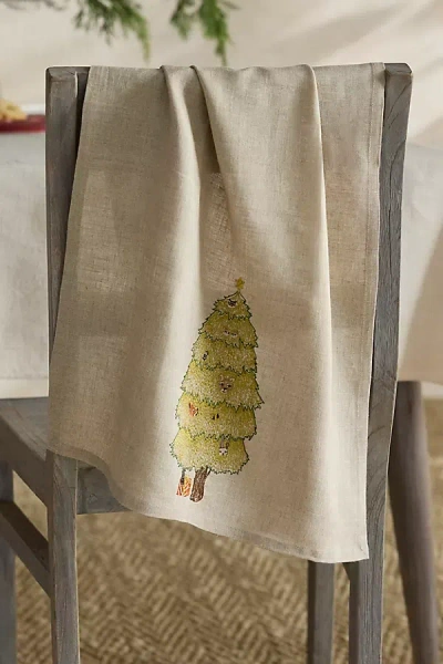Terrain Coral & Tusk Peek-a-tree Dish Towel In Multicolor