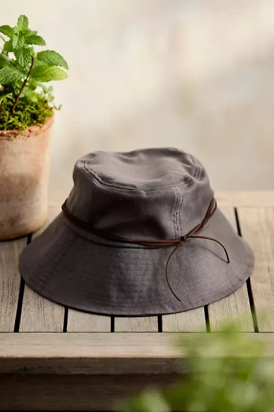 Terrain Cord Band Cotton Crusher Hat In Gray