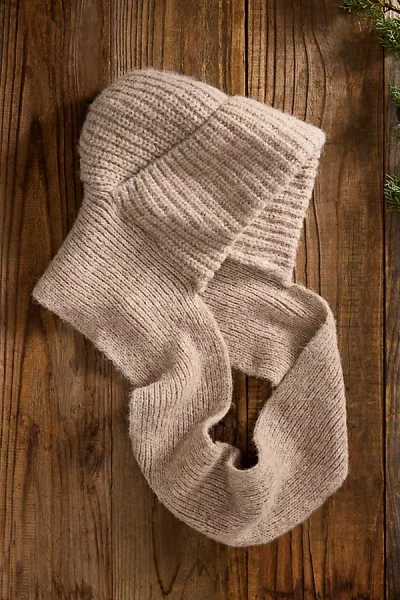 Terrain Cozy Hooded Scarf In Neutral