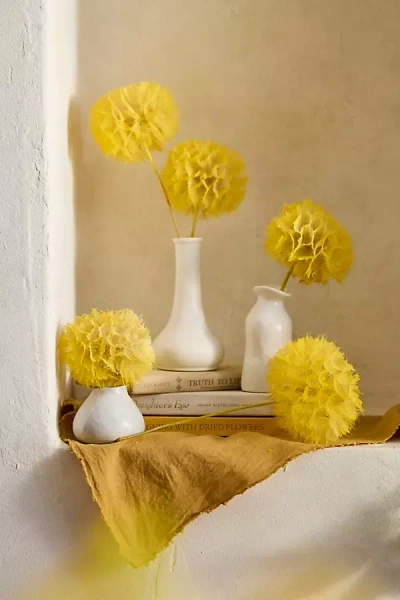 Terrain Crafted Botanical Pastel Dandelion Stems, Set Of 5 In Yellow
