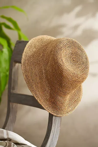 Terrain Crochet Raffia Bucket Hat In Brown