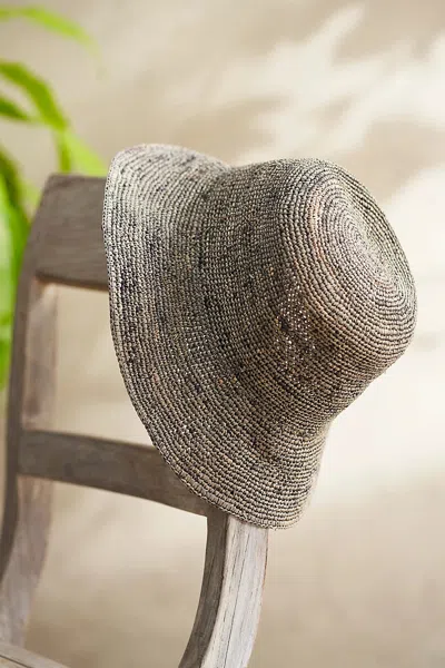 Terrain Crochet Raffia Bucket Hat In Blue