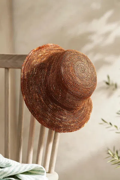 Terrain Crochet Raffia Bucket Hat In Brown