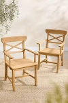 Terrain Crossback Teak Armchairs, Set Of 2