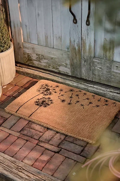 Terrain Dandelion Wish Coir Doormat In Brown