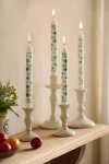 Terrain Danish Floral Tapers, Set Of 4 Green
