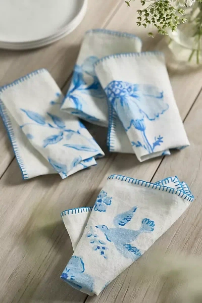 Terrain Delft Floral Napkins, Set Of 4