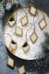 Terrain Diamond Mirror Ornaments, Set Of 10