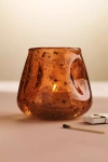 Terrain Dimpled Tea Light Holder In Orange