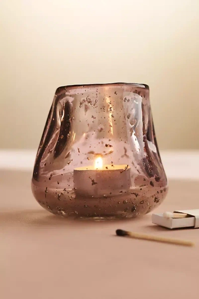 Terrain Dimpled Tea Light Holder In Purple