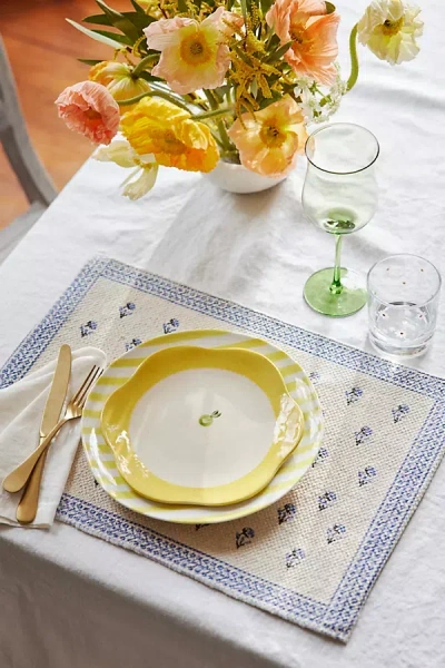 Terrain Ditsy Floral Cotton Placemats In Yellow