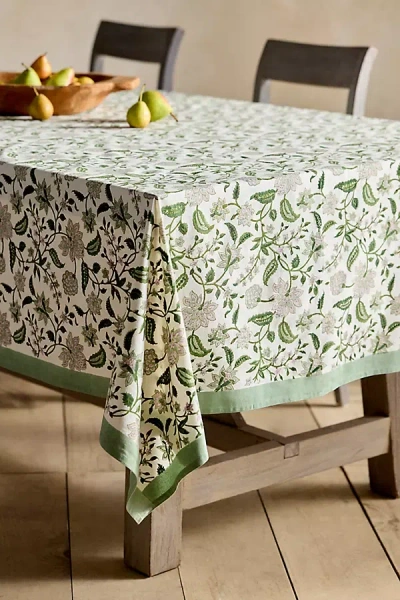 Terrain Divya Cotton Tablecloth, Blue In Green
