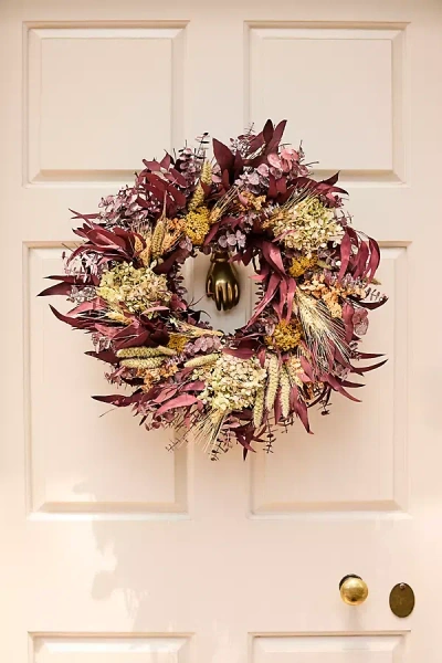 Terrain Dried Autumn Wildflower Wreath In Brown