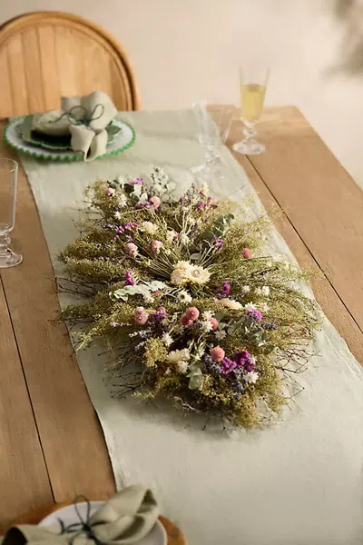 Terrain Dried Botanical Centerpiece In Green