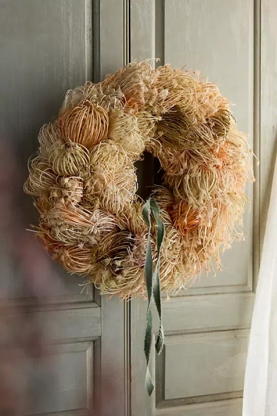 Terrain Dried Dill Flower Wreath In Neutral