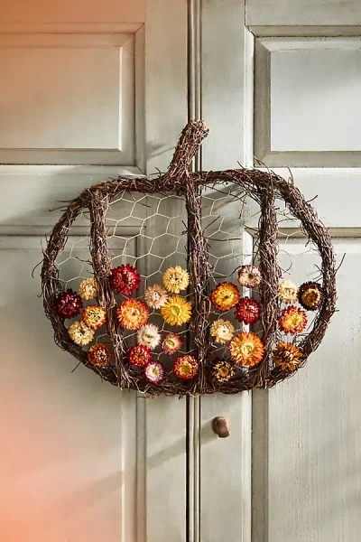 Terrain Dried Floral Pumpkin Frame